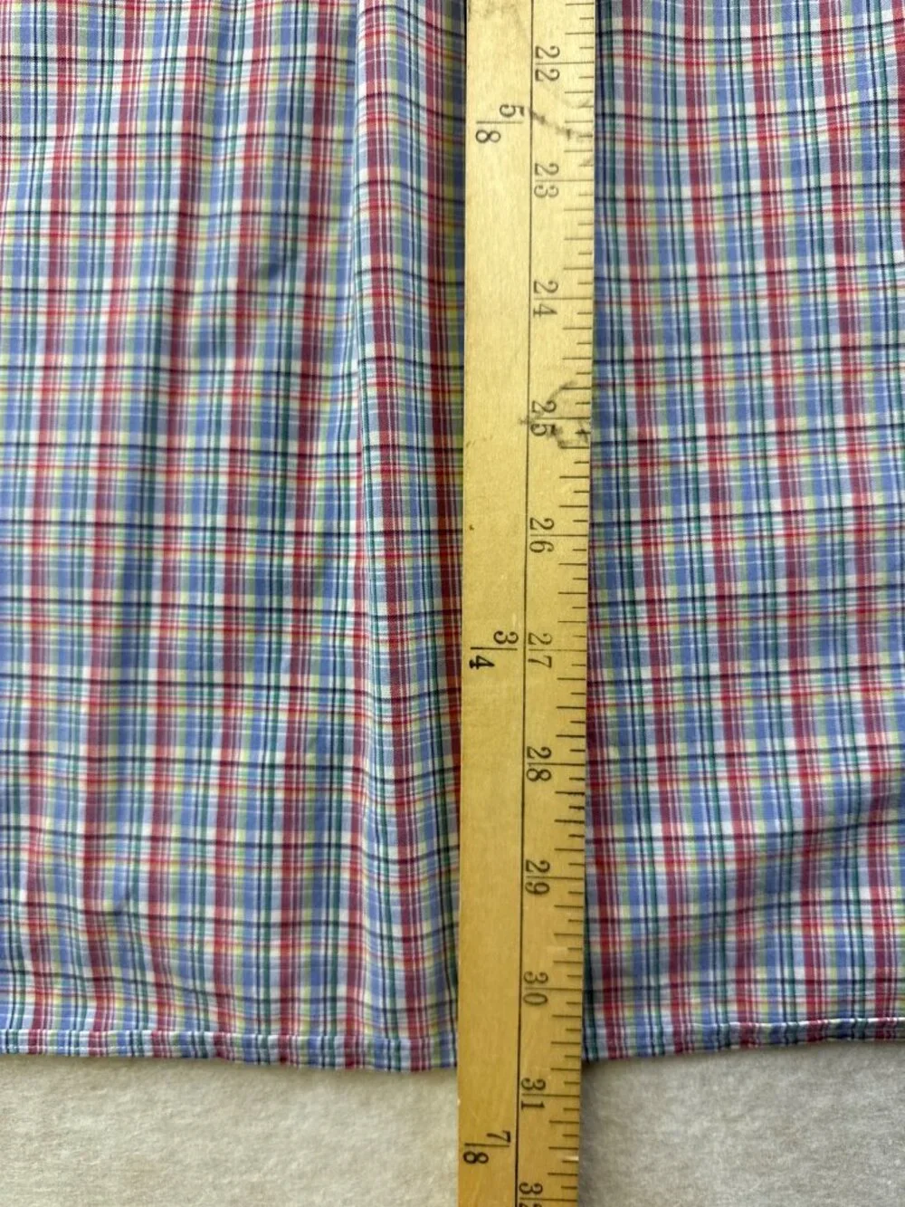 Ralph Lauren Men's 2XB Big Classic Fit Plaid Button Down Shirt Blue Red White